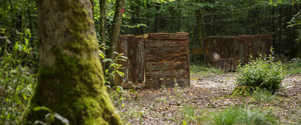 Terrain de paintball de 3000M2 aménagé d'obstacles totalement naturels