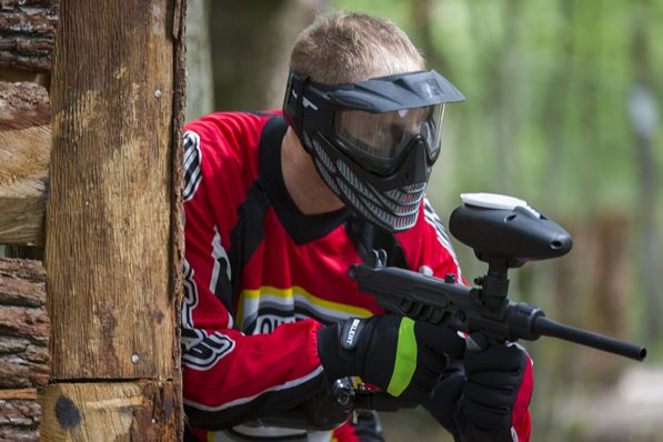 Paintball pour enfant à Vittel, avec lanceur adapté.